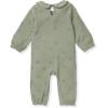 imageBurts Bees Baby Girls Long Sleeve Jumpsuit with Collar 100 Organic Cotton Romper OnePiece Outfit CoverallMarine Green