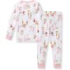 imageBurts Bees Baby Girls Pajamas 2Piece Long Sleeve Tee and Pants Organic Cotton PJ SetFairytale Castle