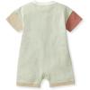 imageBurts Bees Baby babyboys Jumpsuit 100 Organic Cotton Onepiece Romper Short Or Long Sleeve Shortall CoverallGreen Wash Color Blocked
