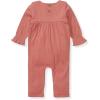 imageBurts Bees Baby babygirls Jumpsuit 100 Organic Cotton Onepiece Long Sleeve Quilted Outfit CoverallTerracotta Babydoll
