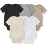 imageBurts Bees Baby Bodysuits Short Sleeve and Long Sleeve OnePieces 100 Organic Cotton Pack of 5Ash