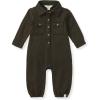 imageBurts Bees Baby Boys Jumpsuit 100 Organic Cotton Onepiece Long Sleeve Button Down CoverallShadow Button Down