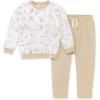 imageBurts Bees Baby Boys Shirt and Pant Set Long Sleeve Top amp Bottom Outfit Bundle 100 Organic CottonBunny Toile Harem Pant