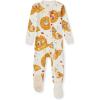 imageBurts Bees Baby Boys Sleep and Play PJs 100 Organic Cotton OnePiece Zip Front Romper Jumpsuit PajamasWaffle Sunday