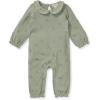 imageBurts Bees Baby Girls Long Sleeve Jumpsuit with Collar 100 Organic Cotton Romper OnePiece Outfit CoverallMarine Green