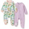 imageBurts Bees Baby Girls Organic Cotton Sleep and Play Footed PajamasGarden Paths