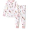 imageBurts Bees Baby Girls Pajamas 2Piece Long Sleeve Tee and Pants Organic Cotton PJ SetFairytale Castle