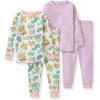 imageBurts Bees Baby Girls Pajamas 2Piece Long Sleeve Tee and Pants Organic Cotton PJ SetGarden Paths