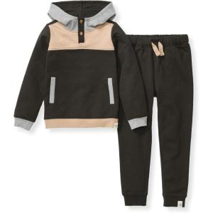 imageBurts Bees Baby Baby Boys Hoodie and Pant Set Top amp Bottom Outfit Bundle 100 Organic CottonShadow Colorblocked
