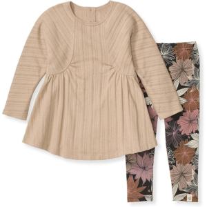 imageBurts Bees Baby Baby Girls Long Sleeve Top and Pant Set 100 Organic Cotton OutfitChunky Rib Set