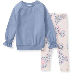 imageBurts Bees Baby Baby Girls Long Sleeve Top and Pant Set 100 Organic Cotton OutfitHomemade Snowflakes