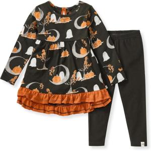 imageBurts Bees Baby Baby Girls Long Sleeve Top and Pant Set 100 Organic Cotton OutfitMoonlight Fright