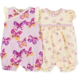 imageBurts Bees Baby Baby Girls Rompers Set of 2 Bubbles One Piece Jumpsuits 100 Organic CottonButterflies Awaken