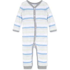 imageBurts Bees Baby Baby Girls Rompers Set of 2 Bubbles One Piece Jumpsuits 100 Organic CottonFoothills Stripe