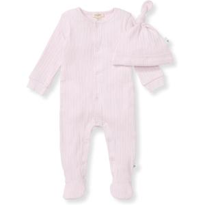 imageBurts Bees Baby Baby Girls Rompers Set of 2 Bubbles One Piece Jumpsuits 100 Organic CottonLavender Sweet Rib