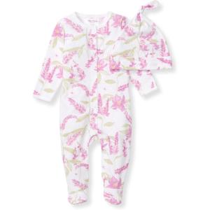 imageBurts Bees Baby Baby Girls Rompers Set of 2 Bubbles One Piece Jumpsuits 100 Organic CottonPeaceful Garden