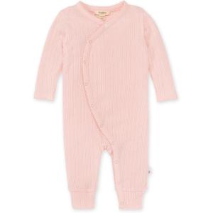 imageBurts Bees Baby Baby Girls Rompers Set of 2 Bubbles One Piece Jumpsuits 100 Organic CottonPink Sweet Rib Wrap