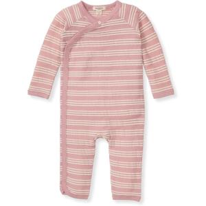 imageBurts Bees Baby Baby Girls Rompers Set of 2 Bubbles One Piece Jumpsuits 100 Organic CottonRose Raised Stripe