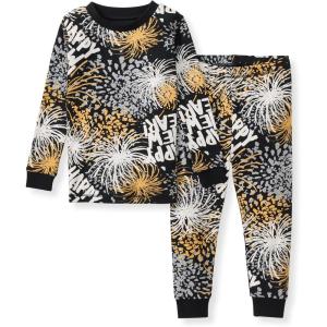 imageBurts Bees Baby Boys 2Piece Long Sleeve Tee and Pants Organic Cotton Pajama SetHappy New Year