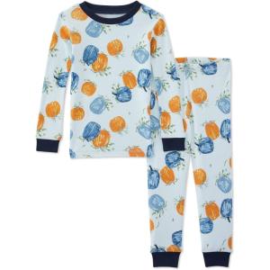 imageBurts Bees Baby Boys 2Piece Long Sleeve Tee and Pants Organic Cotton Pajama SetPumpkin Party