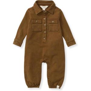 imageBurts Bees Baby Boys Jumpsuit 100 Organic Cotton Onepiece Long Sleeve Button Down CoverallHunter Button Down