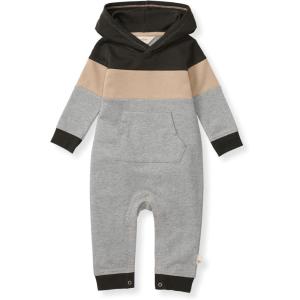 imageBurts Bees Baby Boys Jumpsuit 100 Organic Cotton Onepiece Long Sleeve CoverallHeather Colorblocked