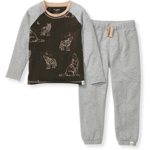 imageBurts Bees Baby Boys Shirt and Pant Set Long Sleeve Top amp Bottom Outfit Bundle 100 Organic CottonDesert Wolves Set