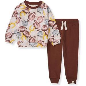 imageBurts Bees Baby Boys Shirt and Pant Set Long Sleeve Top amp Bottom Outfit Bundle 100 Organic CottonFootball Season