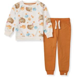 imageBurts Bees Baby Boys Shirt and Pant Set Long Sleeve Top amp Bottom Outfit Bundle 100 Organic CottonTurkey Time