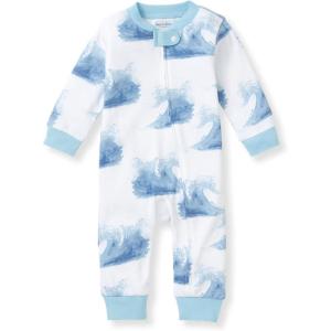 imageBurts Bees Baby Boys Sleep and Play PJs 100 Organic Cotton OnePiece Zip Front Romper Jumpsuit PajamasBig Waves