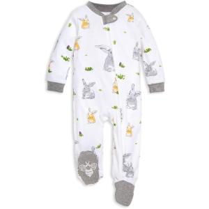 imageBurts Bees Baby Boys Sleep and Play PJs 100 Organic Cotton OnePiece Zip Front Romper Jumpsuit PajamasBunny Trail