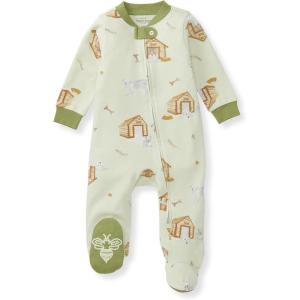 imageBurts Bees Baby Boys Sleep and Play PJs 100 Organic Cotton OnePiece Zip Front Romper Jumpsuit PajamasDog House