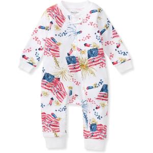 imageBurts Bees Baby Boys Sleep and Play PJs 100 Organic Cotton OnePiece Zip Front Romper Jumpsuit PajamasFirecrackers