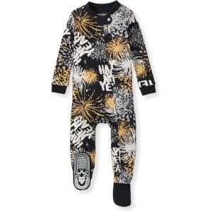 imageBurts Bees Baby Boys Sleep and Play PJs 100 Organic Cotton OnePiece Zip Front Romper Jumpsuit PajamasHappy New Year