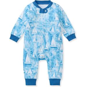 imageBurts Bees Baby Boys Sleep and Play PJs 100 Organic Cotton OnePiece Zip Front Romper Jumpsuit PajamasMediterranean Sailing