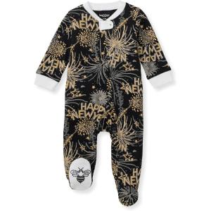 imageBurts Bees Baby Boys Sleep and Play PJs 100 Organic Cotton OnePiece Zip Front Romper Jumpsuit PajamasNew Year Cheer