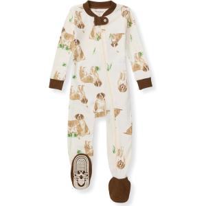 imageBurts Bees Baby Boys Sleep and Play PJs 100 Organic Cotton OnePiece Zip Front Romper Jumpsuit PajamasSt Bernard Dog