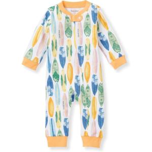 imageBurts Bees Baby Boys Sleep and Play PJs 100 Organic Cotton OnePiece Zip Front Romper Jumpsuit PajamasVibrant Surf