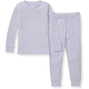 imageBurts Bees Baby Honeysoft Waffle Thermal Pajamas  Organic Cotton amp Lyocell Blend Breathable Buttery Soft Snug Fit Sizes 12M12Y