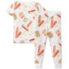 imageBurts Bees Baby Baby Honeysoft Lyocell Pajamas  Tee and Pant 2piece Pj Set Snug Fit Pjs Sizes 12m12yHot Dogs  Hamburgers
