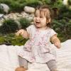 imageBurts Bees Baby Baby Girls Short Sleeve Top and Leggings Set Outfit Bundle 100 Organic CottonCherry Blossoms