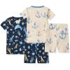 imageBurts Bees Baby Boys Pajamas Short Sleeve Tee and Shorts 2Piece PJ Set 100 Organic CottonUnder the Sea  Anchors