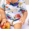 imageBurts Bees Baby Short Sleeve Pajamas Onepiece Sleeper Romper Pjs Snug Fit for Infants 3 to 24 MonthsJuice Box