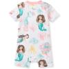 imageBurts Bees Baby Short Sleeve Pajamas Onepiece Sleeper Romper Pjs Snug Fit for Infants 3 to 24 MonthsMagical Mermaids