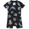 imageBurts Bees Baby Short Sleeve Pajamas Onepiece Sleeper Romper Pjs Snug Fit for Infants 3 to 24 MonthsMosaic Sea Animals