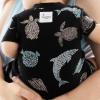imageBurts Bees Baby Short Sleeve Pajamas Onepiece Sleeper Romper Pjs Snug Fit for Infants 3 to 24 MonthsMosaic Sea Animals
