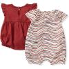 imageBurts Bees Baby babygirls Romper 100 Organic Cotton Onepiece Bubble Shortall and Layette Set Girl Outfit 2packFestive Pattern 2pk