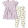 imageBurts Bees Baby Baby Girls Short Sleeve Top and Leggings Set Outfit Bundle 100 Organic CottonFresh Herbs