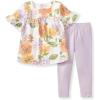imageBurts Bees Baby Baby Girls Short Sleeve Top and Leggings Set Outfit Bundle 100 Organic CottonSweet Sunflowers