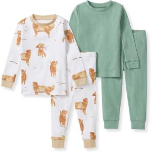 imageBurts Bees Baby Boys 2Piece Long Sleeve Tee and Pants Organic Cotton Pajama SetGolden Retriever